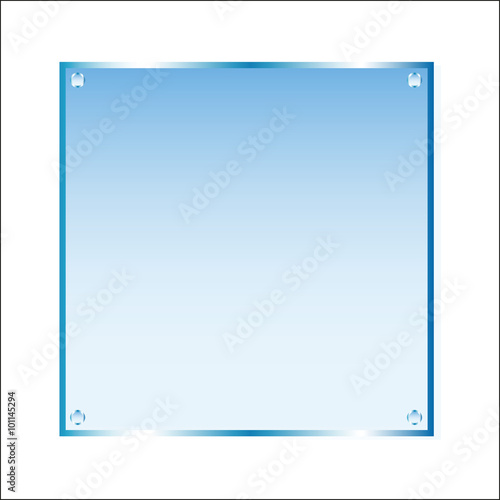 Sticker blue glass illustration isolated object