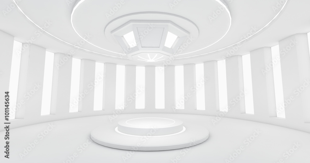 Obraz premium 3d rendering Scifi interior and Futuristic interiorand Architecture