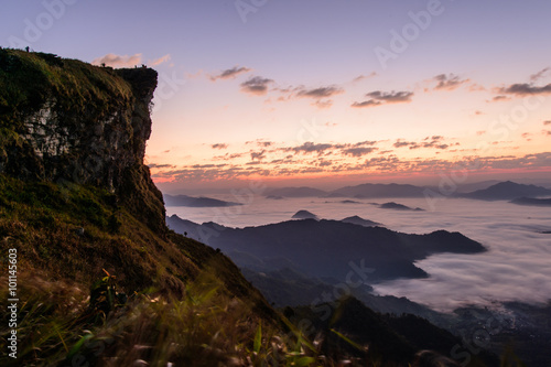 fog and cloud mountain valley landscape