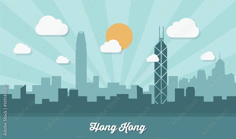 Fototapeta premium Hong Kong skyline