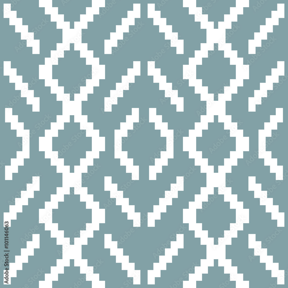 Seamless knitted pattern in white and muted blue colors Seamless knitted pattern in white and muted blue colors