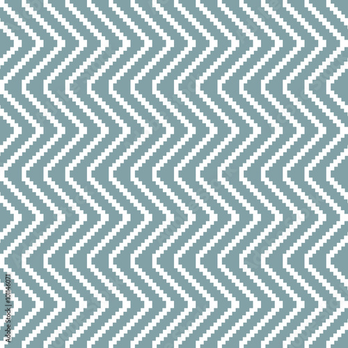 Seamless knitted pattern of stair step vertical zigzag