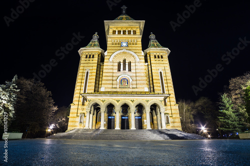 Cathedral of Timisoara at night