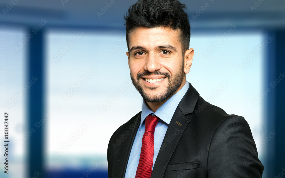 Handsome businessman in his office Handsome businessman in his office
