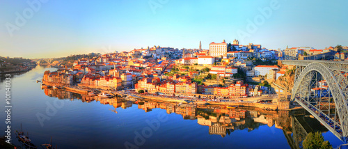 Beautiful view of the Ribeira in Porto - Portugal