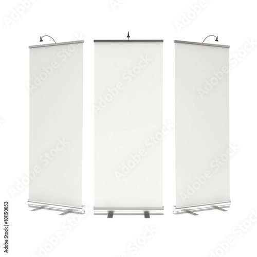 Wallpaper Mural Blank Roll Up Banner Stand. 3D Torontodigital.ca