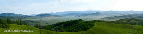 Fotografiet The landscape of Northern Mongolia near the city of Erdenet