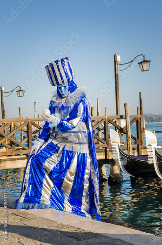 Mask in St. Mark Square in Venice During the Traditional Carnival © alpegor