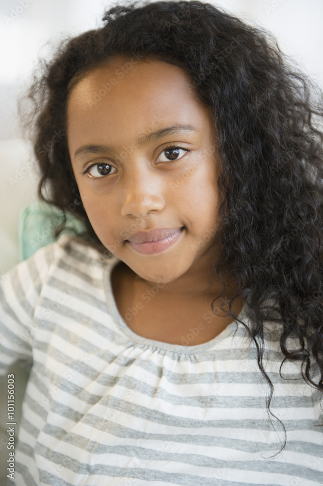Mixed race girl smiling Mixed race girl smiling