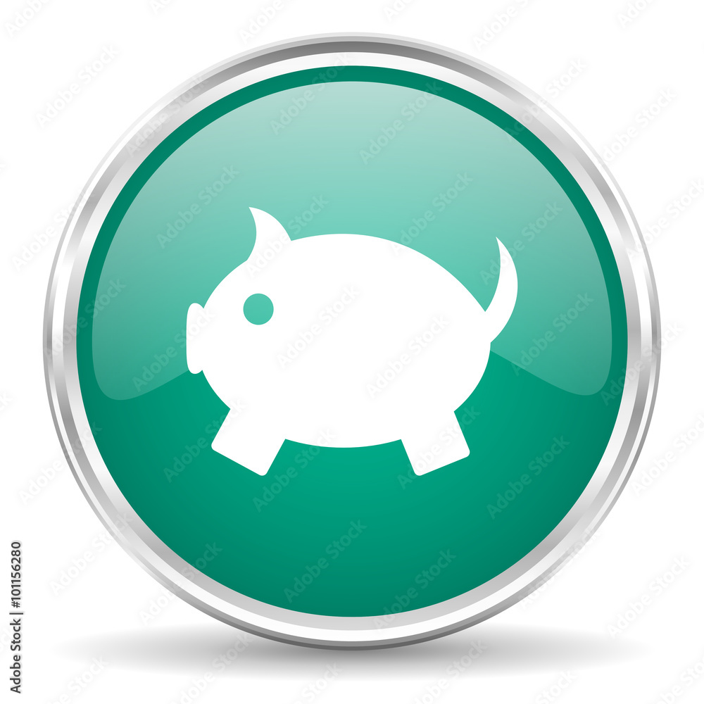 piggy bank blue glossy circle web icon piggy bank blue glossy circle web icon