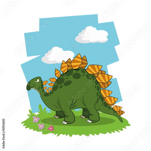 Dinosaur icon design 