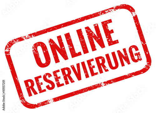 Online Reservation Stempel rot grunge
