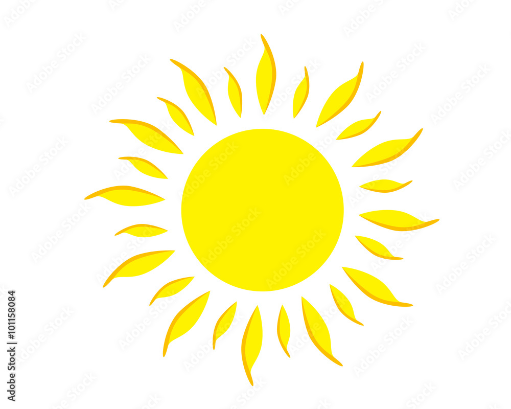 Flat icon sun. Vector illustration. Flat icon sun. Vector illustration.