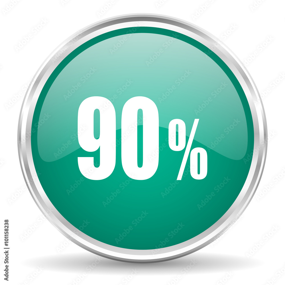 90 percent blue glossy circle web icon 90 percent blue glossy circle web icon