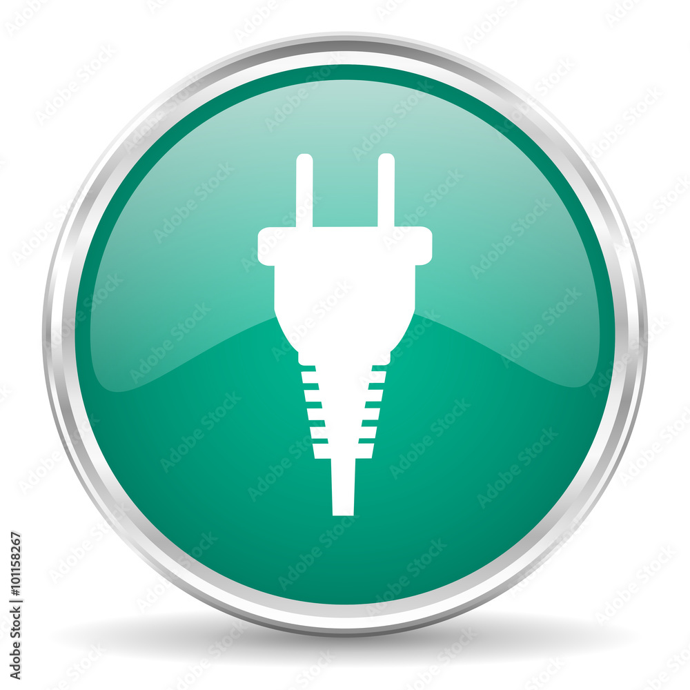 plug blue glossy circle web icon plug blue glossy circle web icon