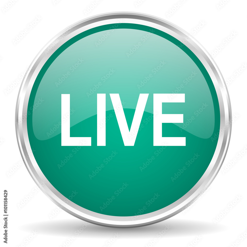 live blue glossy circle web icon live blue glossy circle web icon