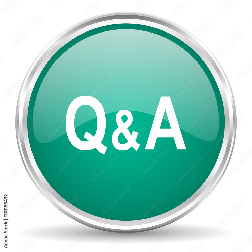 question answer blue glossy circle web icon question answer blue glossy circle web icon