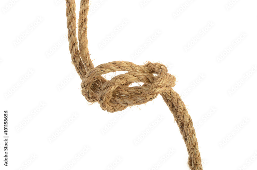 hemp rope isolated on a white background