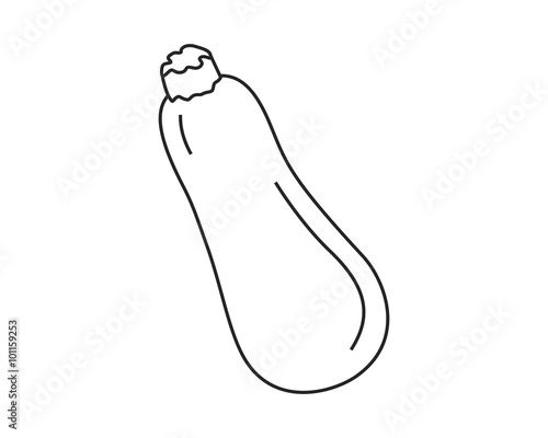 Line icon vegetable zucchini. Vector illustration.