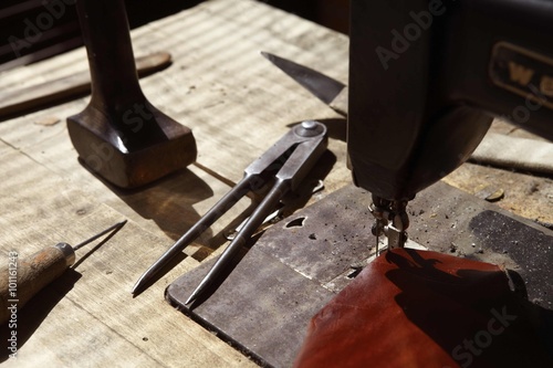 Man Working in His Workshop

