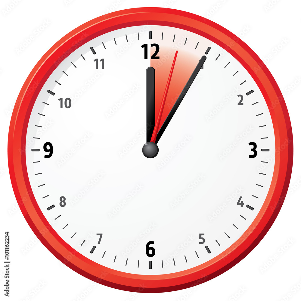 Illustration of a clock marking thirty-five minutes Illustration of a clock marking thirty-five minutes