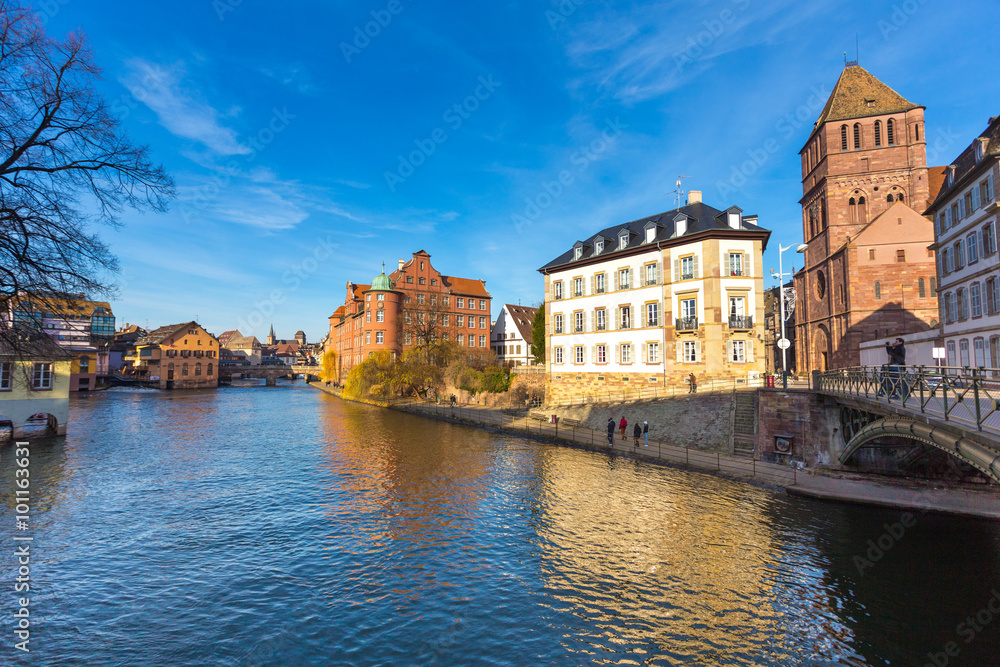 Strasbourg, water canal in Petite France area.