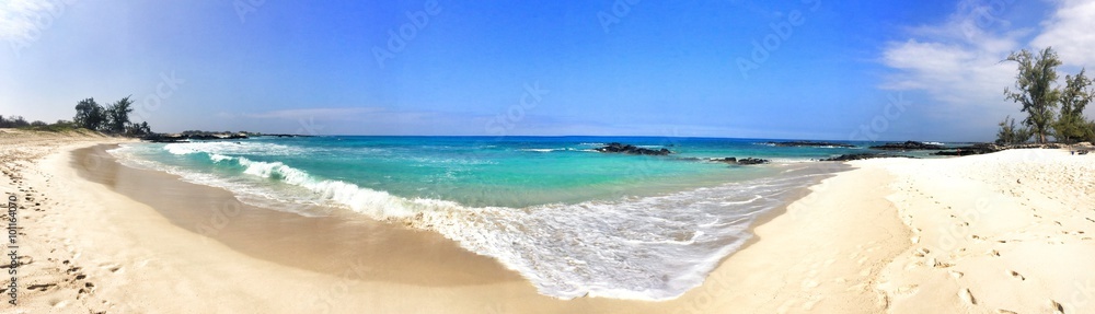 empty tropical beach panorama