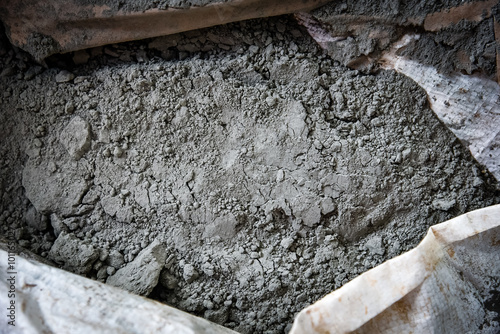 cement powder in bag texture