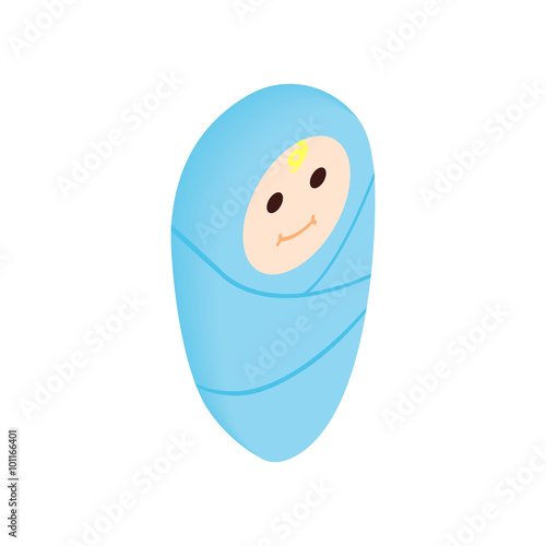 Infant wrapped in swaddling clothes 