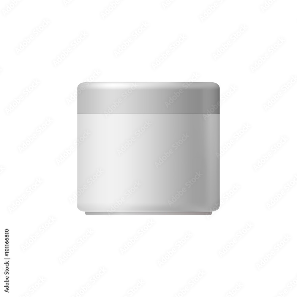 White blank cosmetic container White blank cosmetic container