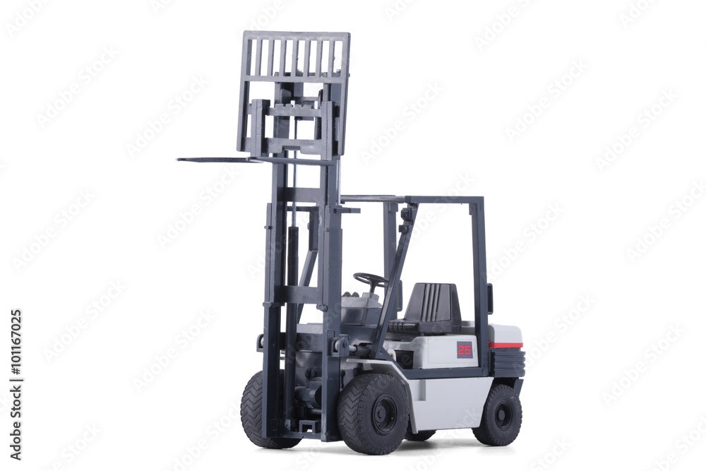 The Small grey forklift. The Small grey forklift.
