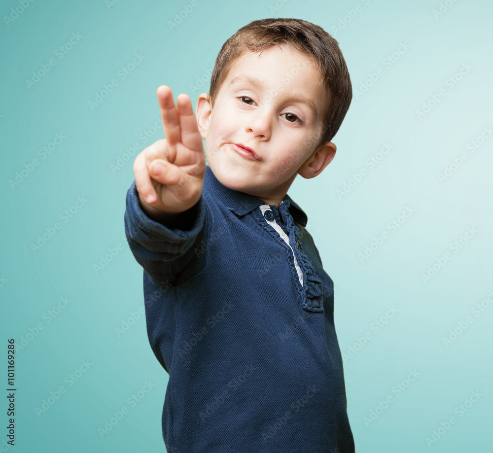 little kid doing victory sign little kid doing victory sign