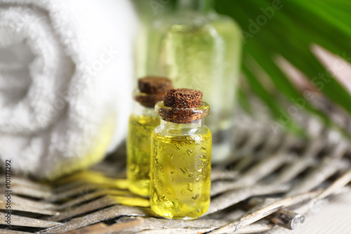 Fototapeta Naklejka Na Ścianę i Meble -  Essential oil for aromatherapy, close up