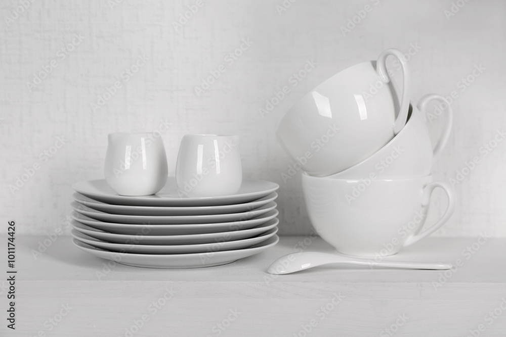 Tableware on a white background Tableware on a white background