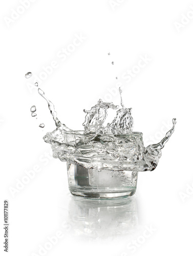 Glass With Splashing Water © cosma