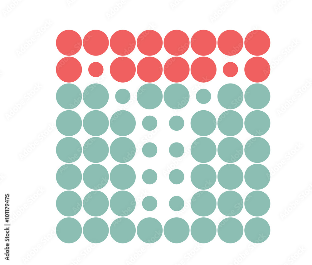 Fototapeta premium Y Logo template, dot matrix vector style.