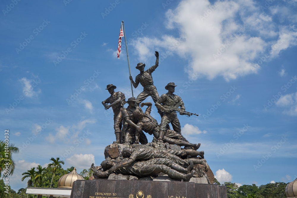 KUALA LUMPUR - DECEMBER 25 : Malaysia National Monument on Dec 25, 2015 in Malaysia. It is a monument to commemorate for those who died during World War II and the Malayan Emergency.