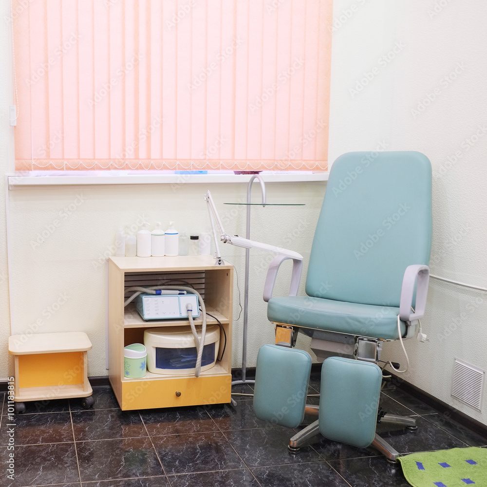 Interior of a pedicure room. Pedicure chair Interior of a pedicure room. Pedicure chair