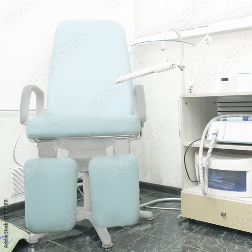 Interior of a pedicure room. Pedicure chair