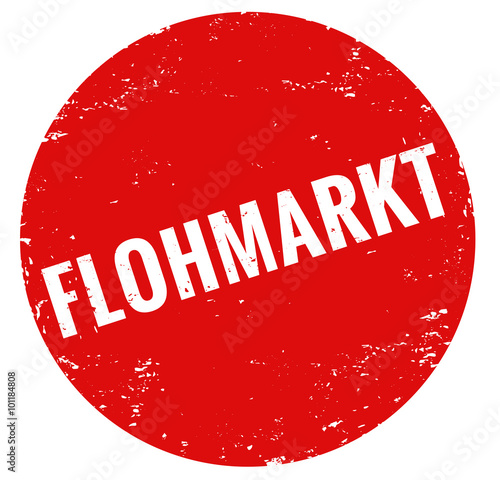 Flohmarkt Stempel rot grunge