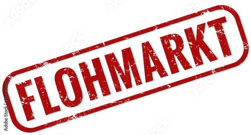 Flohmarkt Stempel rot grunge