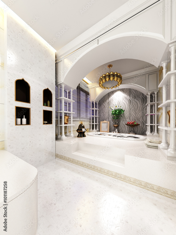3d render of interior bathroom  - obrazy, fototapety, plakaty 