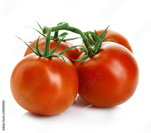 Fotografija Bunch of fresh red tomatoes isolated on white background