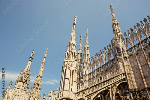 Detail of Milan cathedral (Duomo di Milano), Italy photo