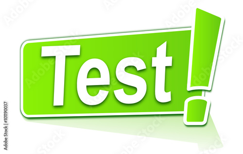 test sur étiquette verte