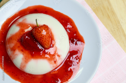 panna cotta Italian dessert photo