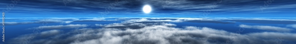 panorama of the sun above the clouds panorama of the sun above the clouds