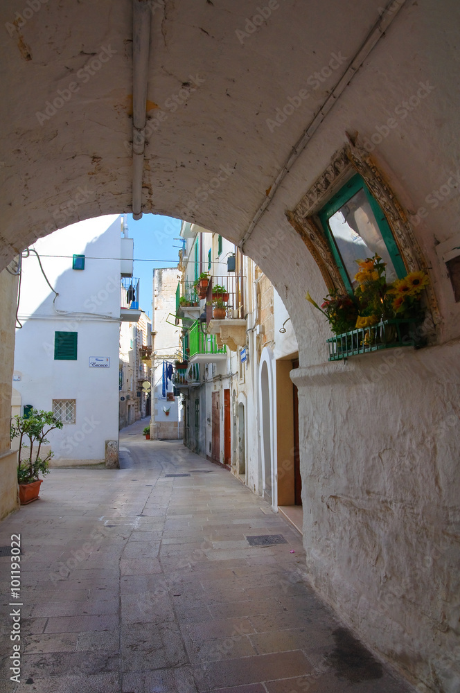Alleyway of Monopoli. Puglia. Italy.