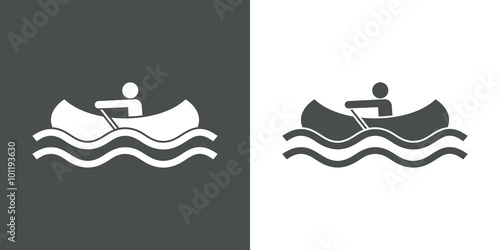 Icono plano canoa #2