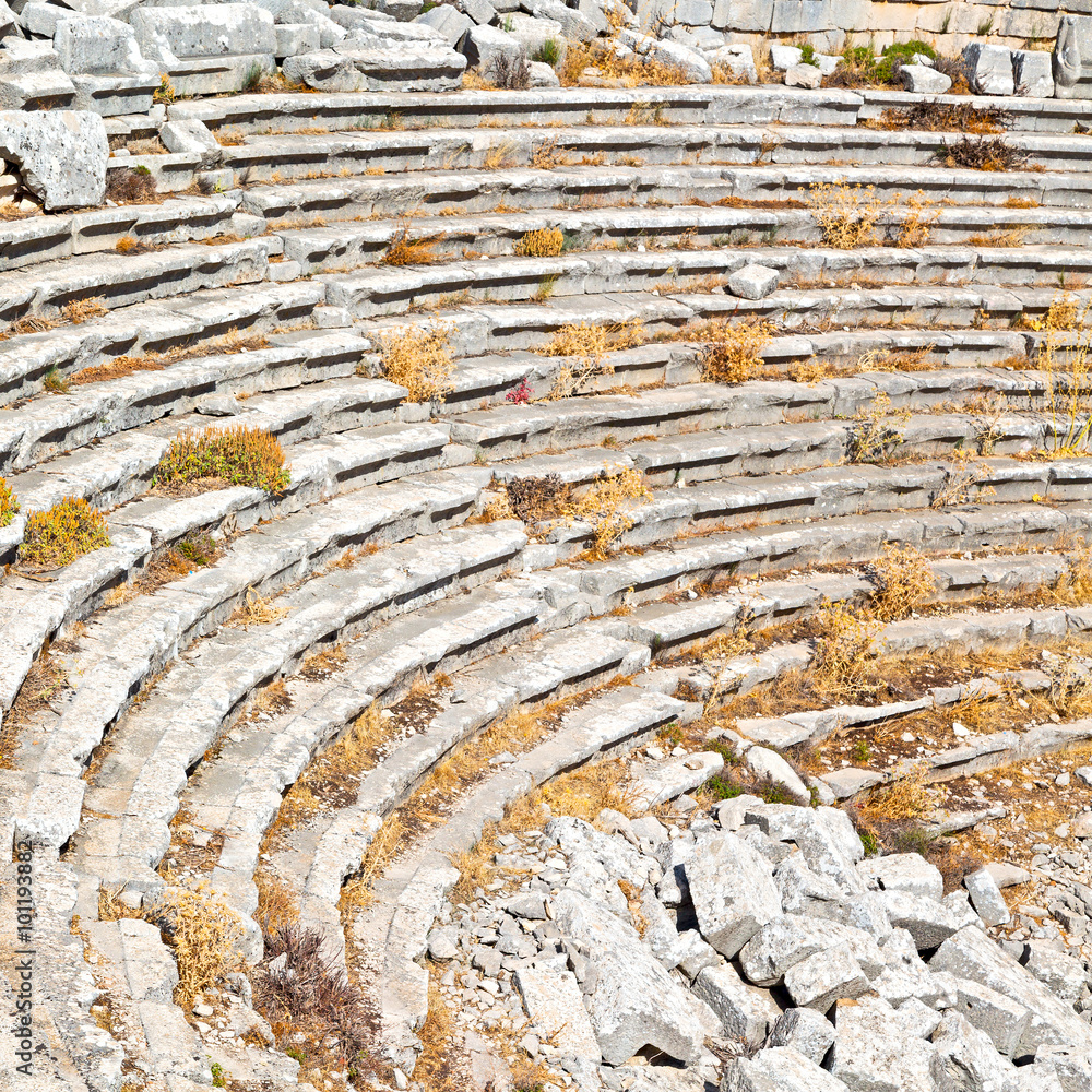  broken  in turkey europe  termessos  the old theatre abstract t